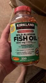 روغن ماهی آلاسکا وحشی کرکلند 1400 میلی‌گرم – 230 عدد | امگا 3 خالص و فوق‌قوی ساخت آمریکا