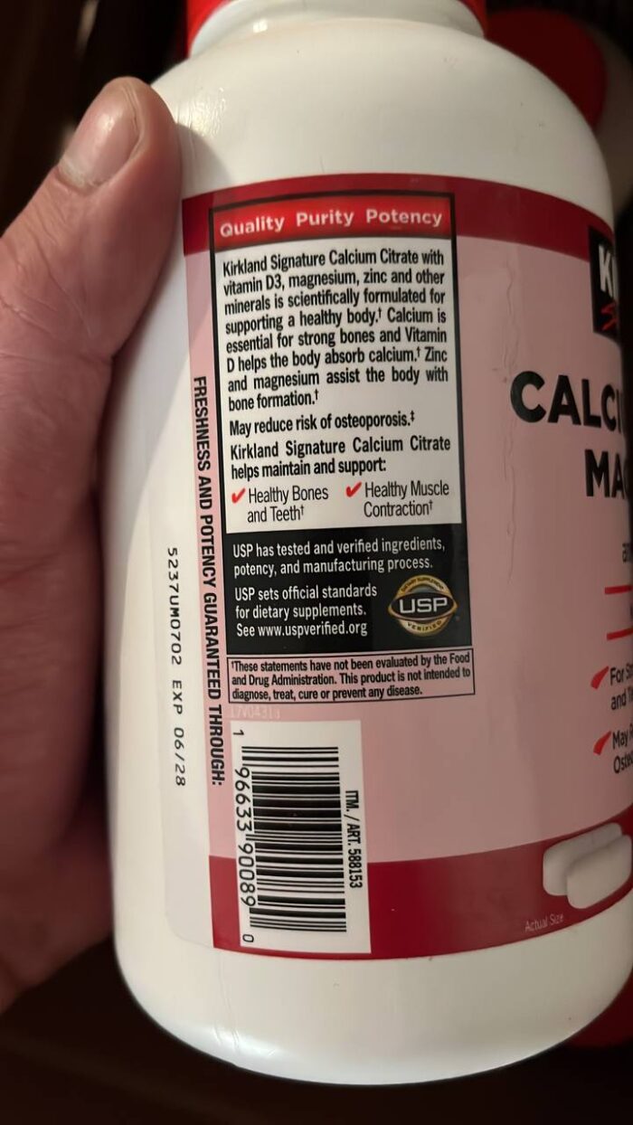 قرص کلسیم سیترات منیزیم کرکلند – 500 عددی | Kirkland Calcium Citrate Magnesium