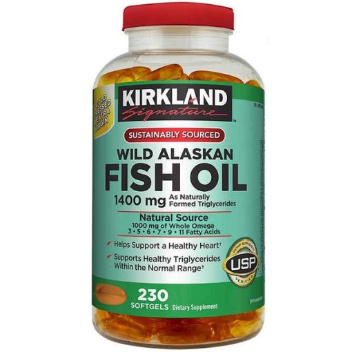 روغن ماهی آلاسکا وحشی کرکلند 1400 میلیگرم – 230 عدد | امگا 3 خالص و فوققوی ساخت آمریکا روغن ماهی آلاسکا وحشی کرکلند 1400 میلیگرم – 230 عدد | امگا 3 خالص و فوققوی ساخت آمریکا