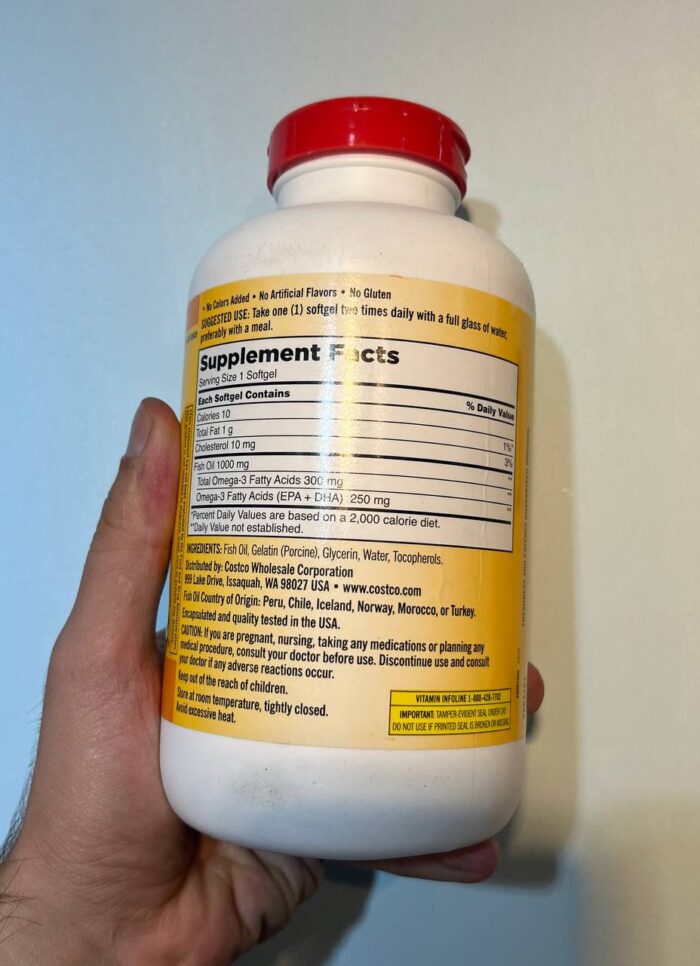 کپسول روغن ماهی کرکلند 1000 میلی گرمی | Kirkland Fish Oil 1000mg