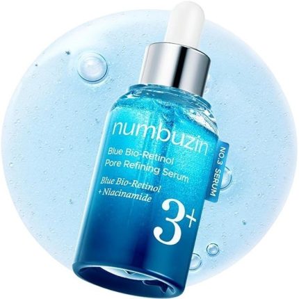 سرم ضد چروک وجمع کننده منافذ بیو رتینول آبی و نیاسینامید نامبوزین Numbuzin Bio Retinol Pore Refining Serum 30Ml مناسب انواع پوست باحجم 30 میلی لیتر